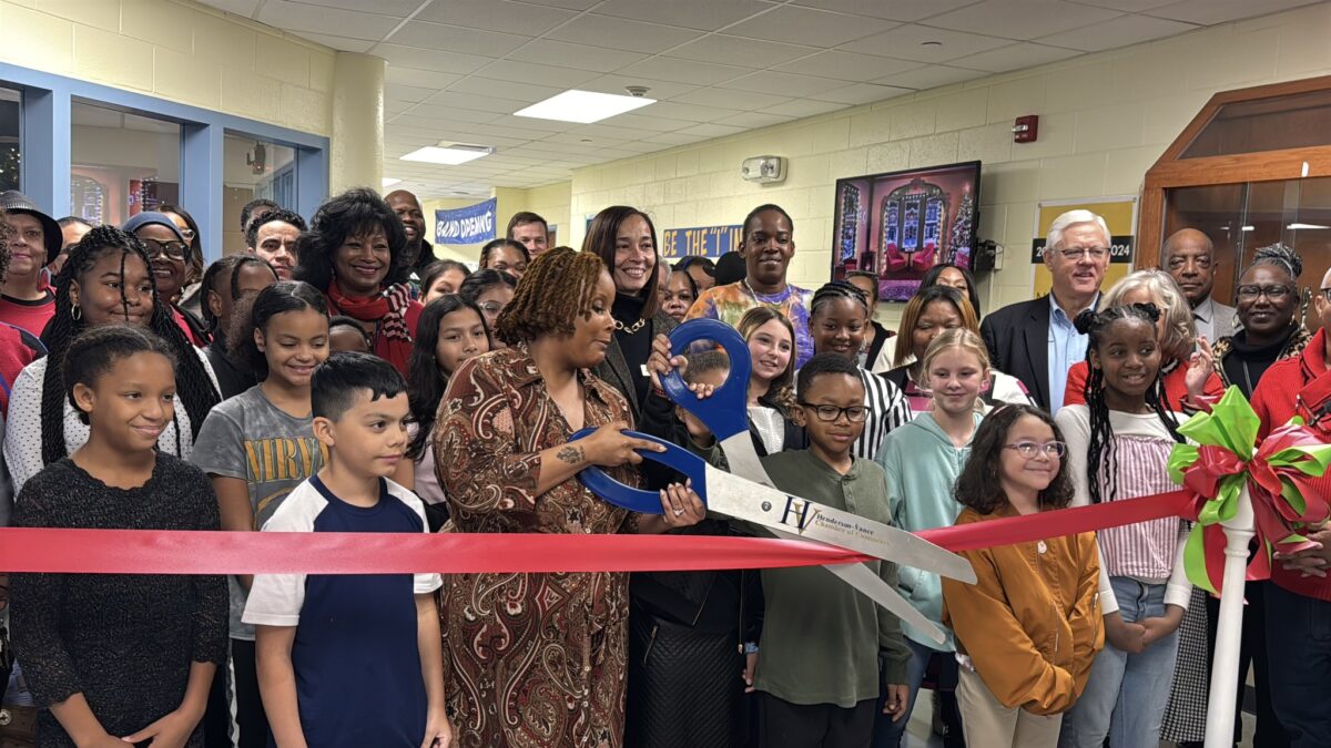 The opening of the Family Resource Center at Clarke Elementary in Vance County in December 2024. Courtesy of Vance County Schools